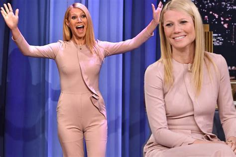Gwyneth Paltrow Hits Bum Note With Skintight Pink Jumpsuit As She Sings