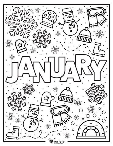 january coloring page  variety  childrens charity  st louis