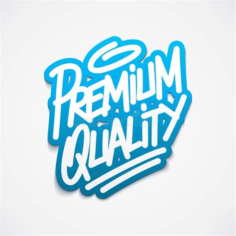 premium quality label lettering stock vector illustration  label