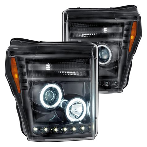 recon ford    blacksmoke halo projector headlights  led drl