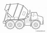 Coloring Pages Construction Truck Printable Mixer Concrete Kids Colouring Cement Print Vehicles Transportation Sheets Preschool Trucks Vehicle Train Template Adults sketch template