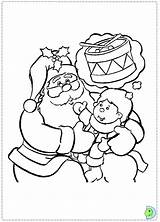 Dinokids Santa Coloring Claus Close sketch template