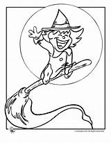 Witch Coloring Halloween Pages Moon Kids Witches Ffor May Jr Fantasy Simple Want Which Just Print Popular sketch template