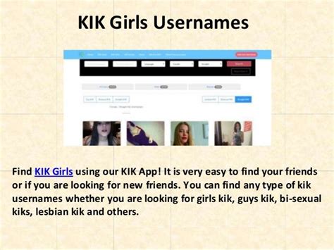 Find Kik Girl Usernames