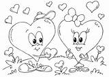 Valentijn Kleurplaat Hartjes Valentine Hearts Kleurplaten sketch template