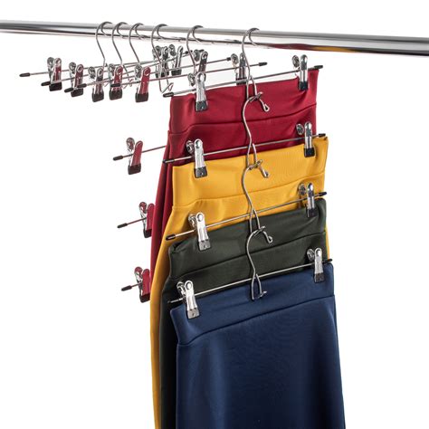 heavy duty add  skirt hangers  clips  pack multi stackable add  hangers adjustable