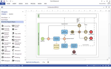 flowchart  ms visio microsoft visio flow chart business process
