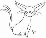 Espeon Pokemon Coloring Pages Lined Lazy Bing Template Deviantart Favourites Add sketch template