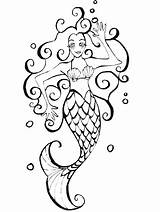 Coloring Mermaid Pages Mermaids Fantasy Clipart Dolphin Color Printable Irish Legends Adult Print Library Draw Coloringpages101 Cliparts Book Tails Clip sketch template
