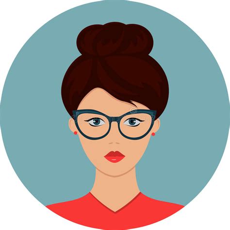 Business Woman Wearing Glasses Stock Vector Illustration Of