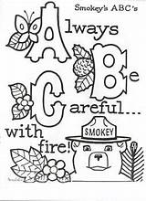 Smokey Pages Bear Coloring Crafts Preschool Sheet Kids Activities Abc Sheets Fire Bears Camping Park Bandit Drawing Cars Cool Car sketch template