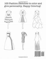 Coloring Fashion sketch template