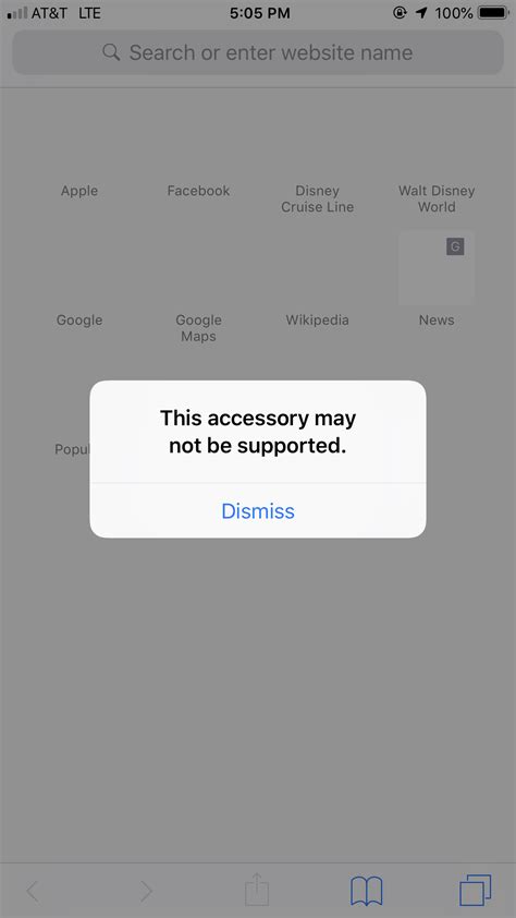 this accessory may not be supported apple community