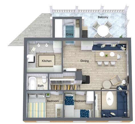 bedroom cabin floor plan