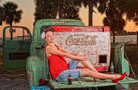 coca cola girl photograph by frank cotton