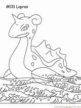 Lapras Pokemon Coloring Pages Printable Cartoons sketch template