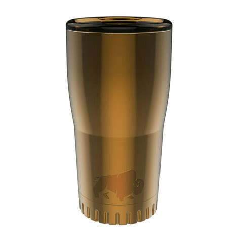 silver buffalo stainless steel insulated tumbler 20 oz gold
