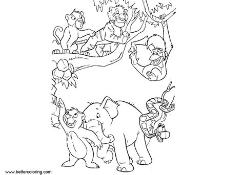 jungle animals coloring pages  printable coloring pages