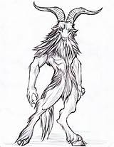Goat Demon Satyr Drawing Head Deviantart Drawings Goats Cool Fantasy sketch template