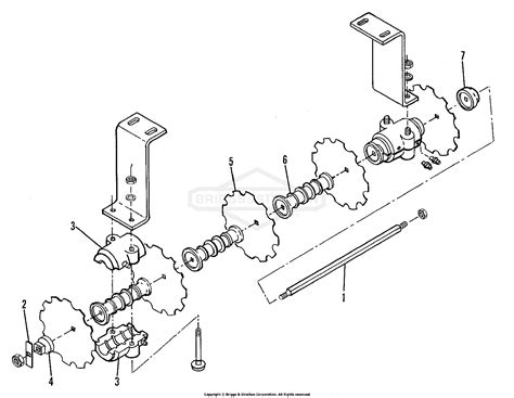 simplicity  disk harrow model  parts diagram  cast bearing type group