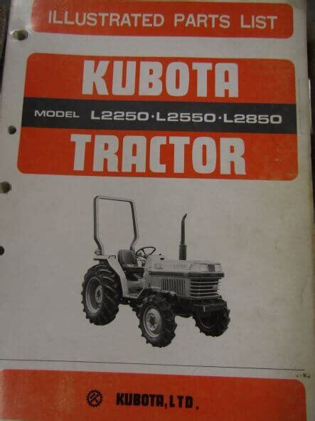 kubota model    tractor parts list  equipment manuals