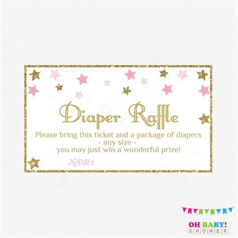 diaper raffle sign printable  printable word searches