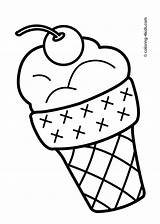 Coloring Pages Ice Cream Summer Kids Printable Seasons sketch template