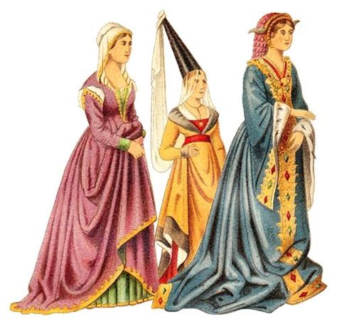 les cheveux et la mode au moyen Âge edad media pinterest costumes