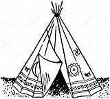 Teepee Tent Drawing Illustration Stock Vector Getdrawings sketch template