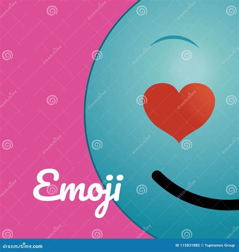 cute  emoji cartoon stock vector illustration  phone
