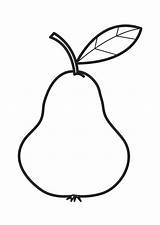 Coloring Pear Large sketch template