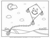 Kite Smiling Planerium Kites sketch template