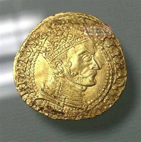 ducat  stephan bathory danzig medieval gold coin rare