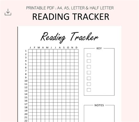 reading tracker  year   page yearly reading tracker etsy