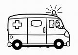 Ambulance Coloring sketch template