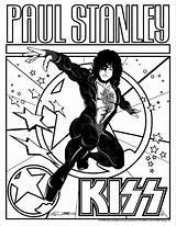 Kiss Coloring Pages Book Band Colouring Photobucket Paul Stanley Books Party Choose Board Kids Adult Jerry Manzanares Track List S203 sketch template