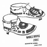 Moccasins Coloring sketch template