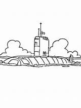 Submarine Pages Coloring Printable sketch template