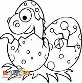 Dinosaur Coloring Pages Baby Print Kids Egg Color sketch template