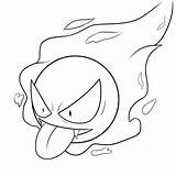 Pokemon Gastly Lineart Gengar Difficul Fantasma Unico Cryo sketch template