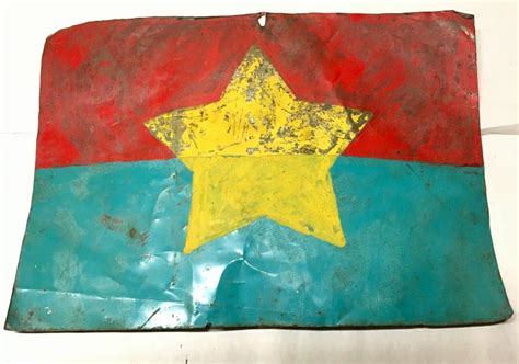 Viet Cong Tree Flag Painted On A Beer Can Enemy Militaria