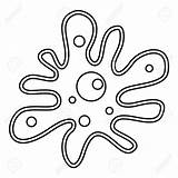 Amoeba Outline Logo Line Drawing Icon Microorganism Bacillus Micro Getdrawings sketch template