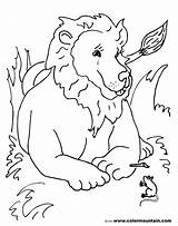 Lion Mouse Coloring Lamb Pages Colouring Getcolorings Getdrawings Color Colorings sketch template
