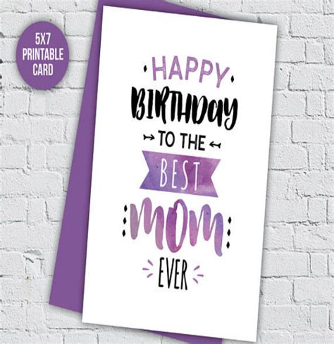 happy birthday mom card printable printable birthday cards