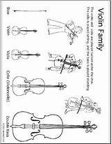 Coloring Family Pages Instrument String Violin Visit sketch template