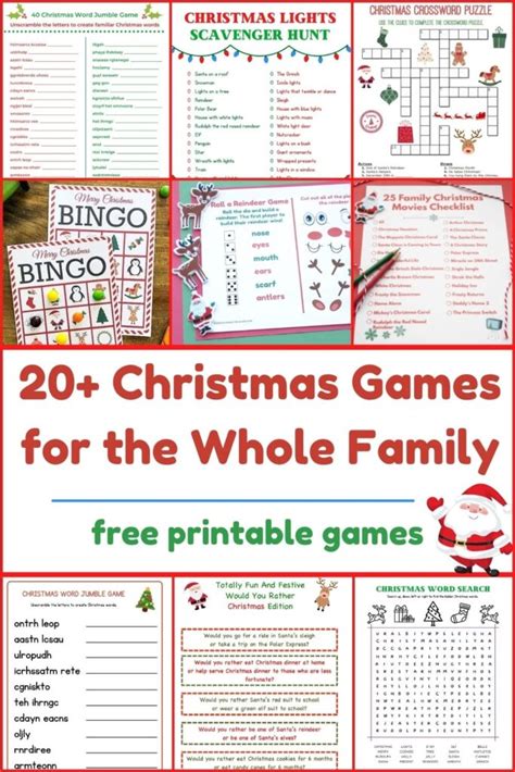 christmas game printables  printable templates