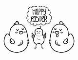 Easter Coloring Chickens Some Coloringcrew Egg Bunny Eggs Basket Chick sketch template