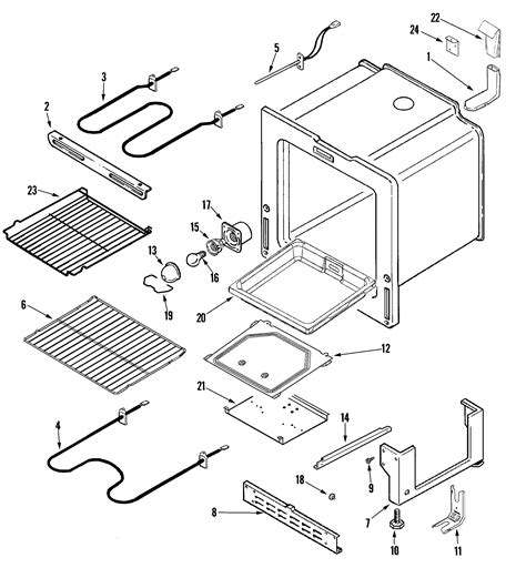 ovenbase diagram parts list  model merbaw maytag parts range parts searspartsdirect