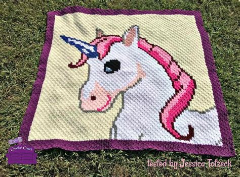 unicorn blanket cc crochet pattern written row counts cc etsy