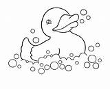 Coloring Duck Rubber Bubbles Ducky Pages Netart Playing Kids Family Sheets sketch template